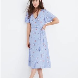 Madewell Wrap Floral Midi Dress